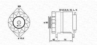 MAGNETI MARELLI 943311230010 -  Генератор